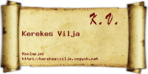 Kerekes Vilja névjegykártya